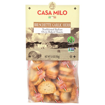 Casa Milo Bruschette Garlic And Herbs - 5.3 Oz - Image 3