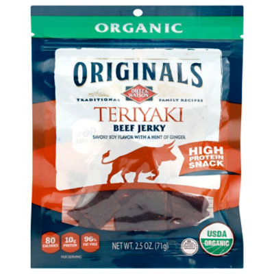 Dietz & Watson Originals Organic Teriyaki Beef Jerky 2.5 Oz