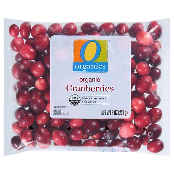 O Organics Organic Cranberries Prepacked Bag Fresh - 8 Oz