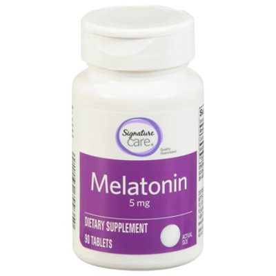 Signature Select/Care Melatonin 5mg Dietary Supplement Tablet - 90 Count - Image 1