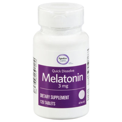 Signature Select/Care Melatonin 3mg Quick Dissolve Dietary Supplement Tablet - 120 Count - Image 2