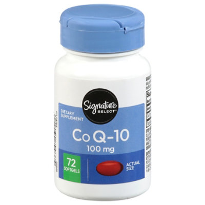 Signature Select/Care Co Q10 100mg Dietary Supplement Softgel - 72 Count - Image 1