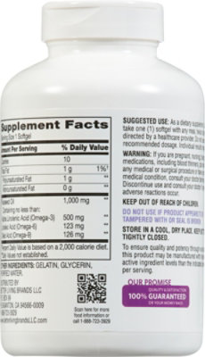Signature Select/Care Flaxseed Oil 1000mg Dietary Supplement Softgel - 180 Count - Image 4