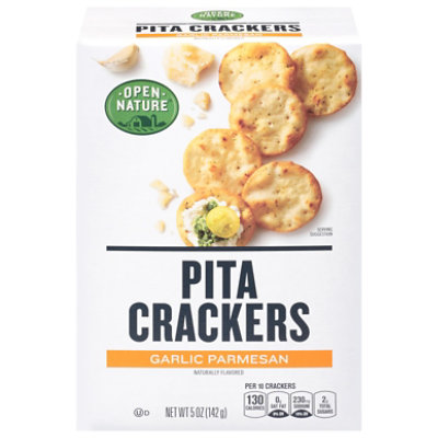 Open Nature Garlic Parmesan Pita Crackers - 5 Oz.