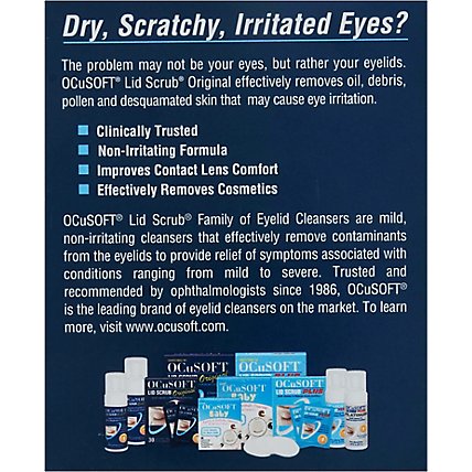 OCuSOFT Lid Scrub Eyelid Cleanser Pre-Moistened Pads Original - 30 Count - Image 5