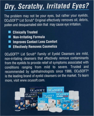 OCuSOFT Lid Scrub Eyelid Cleanser Pre-Moistened Pads Original - 30 Count - Image 5