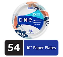 Dixie Everyday Paper Plates Printed 10 1/16 Inch - 54 Count