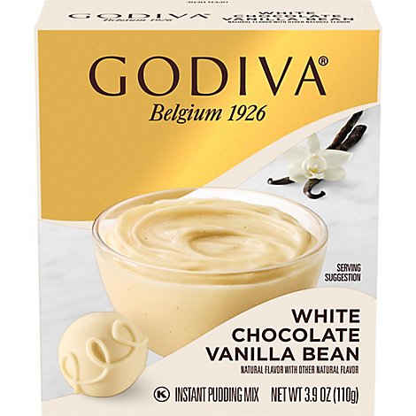 Godiva Instant Pudding White Chocolate Vanilla Bean - 3.9 Oz