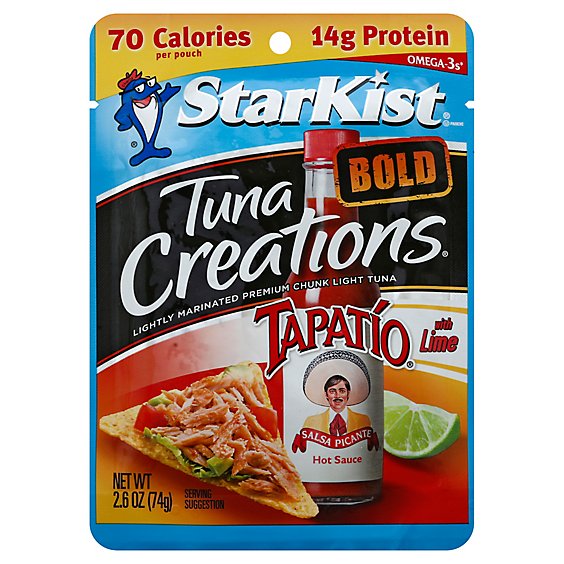 StarKist Tuna Creations Bold Tuna Chunk Light Tapatio With Lime - 2.6 Oz