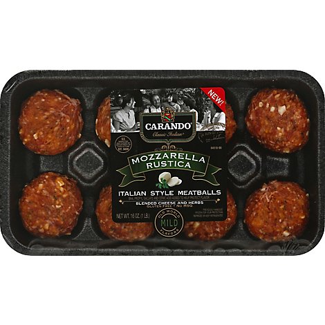 Carando Mozzarella Rustica Italian Style Meatballs - 16 Oz