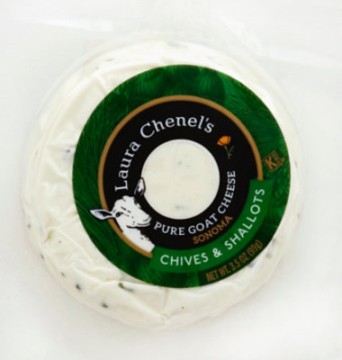 Laura Chenel Goat Cheese Medallion Chive & Shallots - 3.5 Oz - Image 2