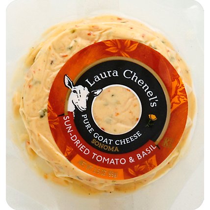 Laura Chenel Sundried Tomato And Basil Goat Cheese - 3.5 Oz - Image 2