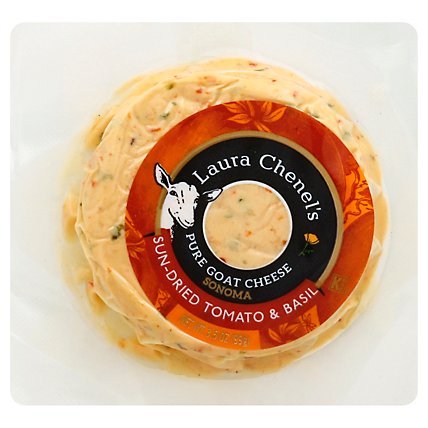 Laura Chenel Sundried Tomato And Basil Goat Cheese - 3.5 Oz - Image 1