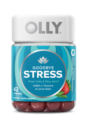 OLLY Goodbye Stress Gummies Berry Verbena - 42 Count