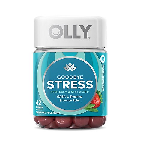 OLLY Goodbye Stress Gummies Berry Verbena - 42 Count