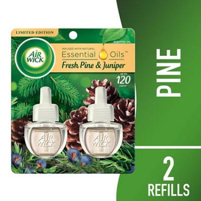 Air Wick Plug In Fresh Pine Juniper Air Freshener - 2 Count - Star Market