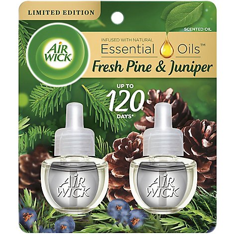 Air Wick Essential Oils Fress Pine & Juniper 6/2x.67 Oz Air Freshener Refill Twin Pack - Each