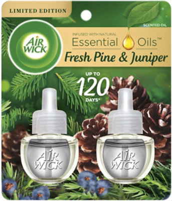 Air Wick Plug In Fresh Pine Juniper Air Freshener - 2 Count