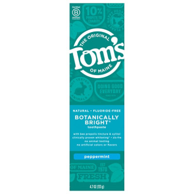 Toms Of Maine Whitening Toothpaste Peppermint - 4.7 Oz - Image 3