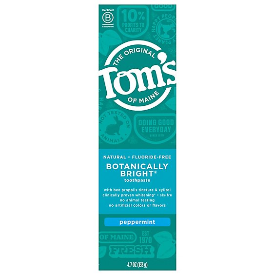 Toms Of Maine Whitening Toothpaste Peppermint - 4.7 Oz
