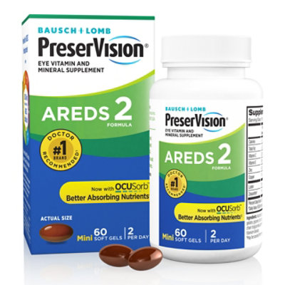 PreserVision Areds 2 Eye Vitamin & Mineral Mini Softgel - 60 Count
