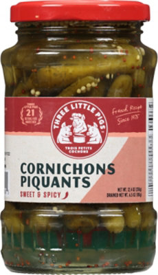 Trois Petits Cornichons Piquants - 12.4 Oz - Image 2