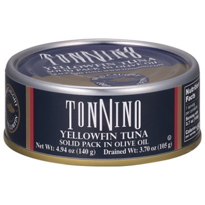 Tonnino Tuna Yellowfin Solid Pack in Olive Oil - 4.94 Oz - Image 3