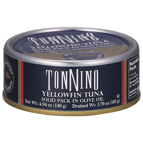 Tonnino Tuna Yellowfin Solid Pack in Olive Oil - 4.94 Oz