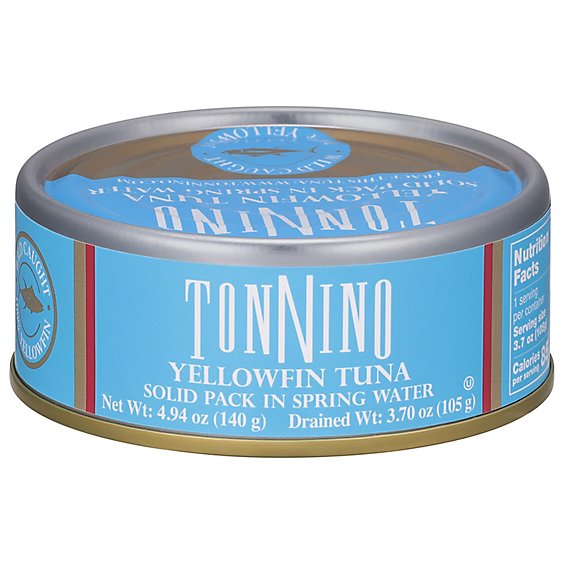 Tonnino Tuna Yellowfin Solid Pack in Spring Water - 4.94 Oz