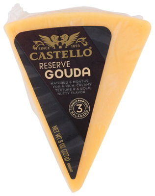 Castello Reserve Cheese Gouda Wedge - 8 Oz