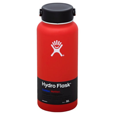 Hydro Flask Wide Mouth Water Bottle, Flex Cap 32 oz, Lava 