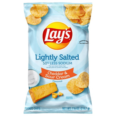 Lay's Potato Chips, Cheddar & Sour Cream, 7.75 oz Bag