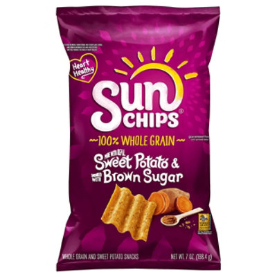 SunChips Snacks Whole Grain Sweet Potato With Brown Sugar - 7 Oz