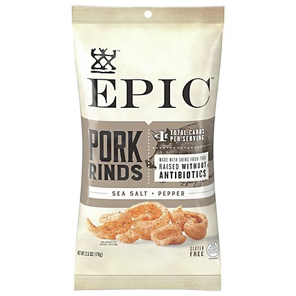 EPIC Pork Rinds Sea Salt & Pepper - 2.5 Oz - Image 1