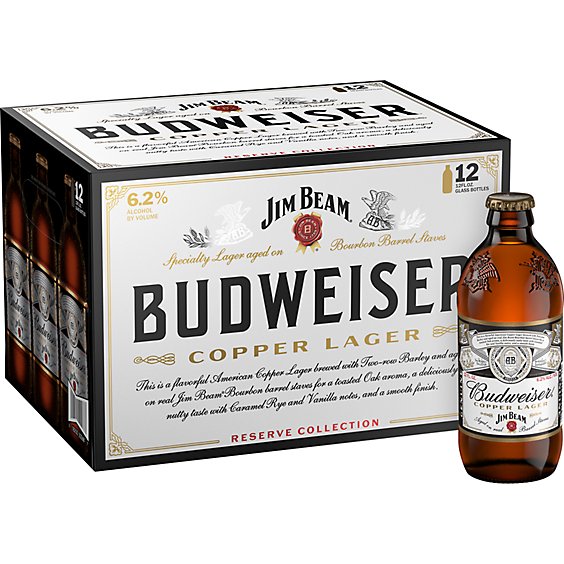 Budweiser Jim Beam Copper Lager Bottles - 12-12 Fl. Oz.