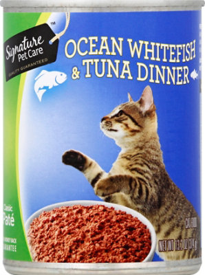 Signature Pet Care Cat Food Classic Pate Ocean Whitefish & Tuna Dinner Can - 13.2 Oz - Image 2