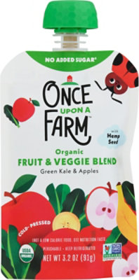 Once Upon Green Kale Apple 7 Plus Mnths - 3.2 Oz - Image 2