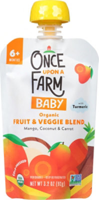 Once Upon A Farm Fruit & Veggie Smashup 9 Plus Months - 3.2 Oz - Image 2