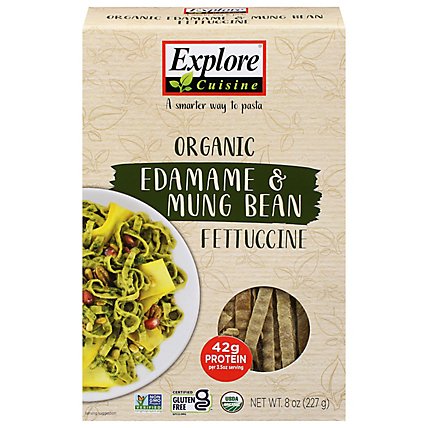 Explore Cuisine Bean Pasta Organic Fettuccine Edamame & Mung Bean Box - 8 Oz - Image 3