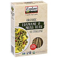 Explore Cuisine Bean Pasta Organic Fettuccine Edamame & Mung Bean Box - 8 Oz - Image 1