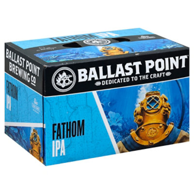 Ballast Point Fathom IPA Craft Beer Cans 6.0% ABV - 6-12 Fl. Oz.