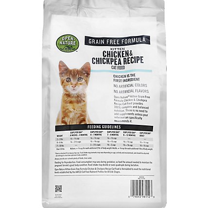 Open Nature Cat Food Kitten Grain Free Chicken & Chickpea Recipe - 4 Lb - Image 3