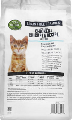 Open Nature Cat Food Kitten Grain Free Chicken Chickpea Recipe 4 Lb safeway