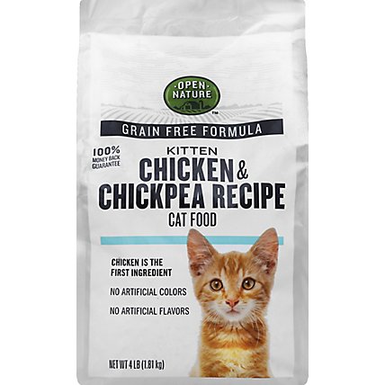 Open Nature Cat Food Kitten Grain Free Chicken & Chickpea Recipe - 4 Lb - Image 2
