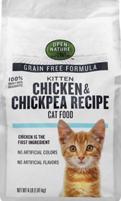 Open Nature Cat Food Kitten Grain Free Chicken & Chickpea Recipe - 4 Lb - Image 2