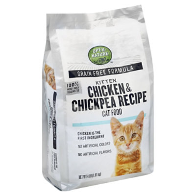 Open Nature Cat Food Kitten Grain Free Chicken Chickpea Recipe 4 Lb