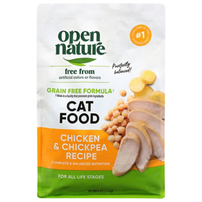 Open Nature Cat Food Adult Grain Free Chicken & Chickpea Recipe Bag - 4 Lb - Image 2