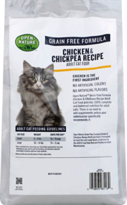 Open Nature Cat Food Adult Grain Free Chicken Chickpea Recipe Bag 4 Lb andronicos