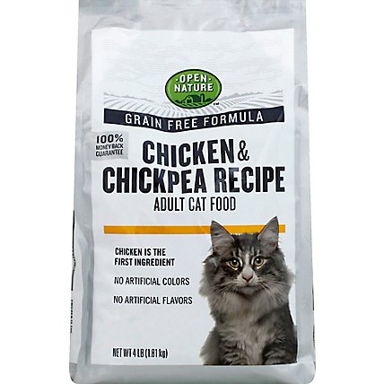 Open Nature Cat Food Adult Grain Free Chicken & Chickpea Recipe Bag - 4 Lb - Image 2