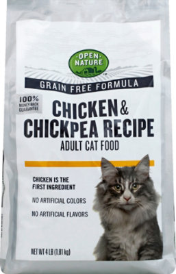 Open Nature Cat Food Adult Grain Free Chicken & Chickpea Recipe Bag - 4 Lb - Image 2